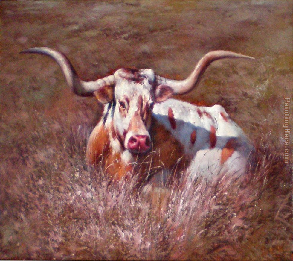 bull painting - Unknown Artist bull art painting